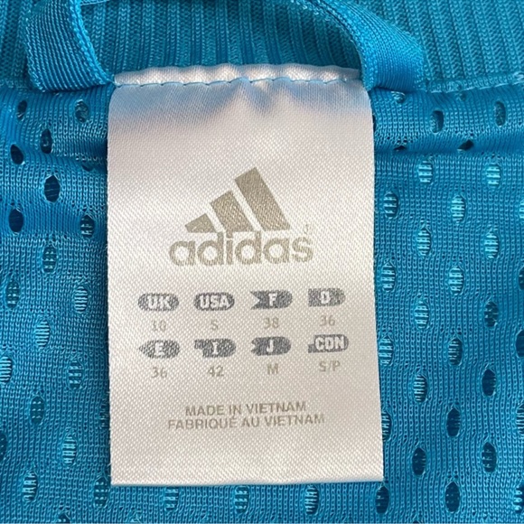 Adidas Full Zip Retro Track Jacket Turquoise Women’s Size Small - Picture 9 of 12